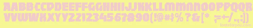 Mightywindyblack Font – Pink Fonts on Yellow Background