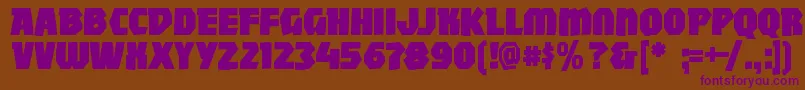 Mightywindyblack Font – Purple Fonts on Brown Background