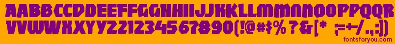 Mightywindyblack Font – Purple Fonts on Orange Background