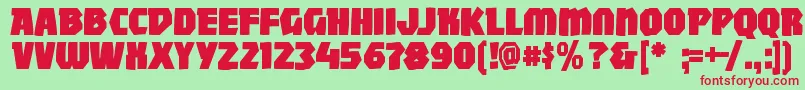 Mightywindyblack Font – Red Fonts on Green Background