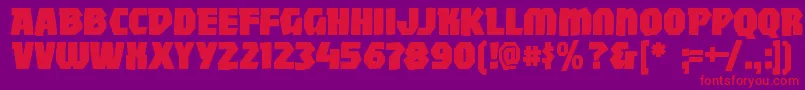 fuente Mightywindyblack – Fuentes Rojas Sobre Fondo Morado