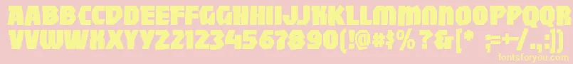 Mightywindyblack Font – Yellow Fonts on Pink Background