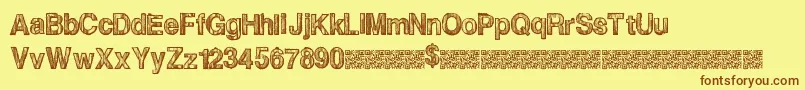 Dealmaker Font – Brown Fonts on Yellow Background