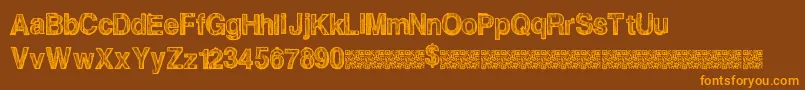 Dealmaker Font – Orange Fonts on Brown Background