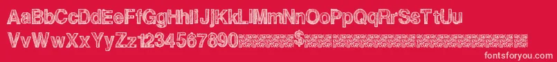 Dealmaker Font – Pink Fonts on Red Background