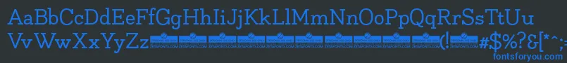 NapoRegularTrial Font – Blue Fonts on Black Background
