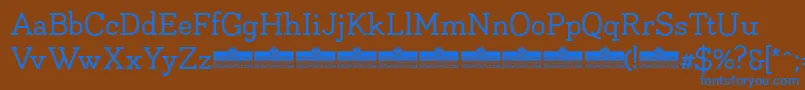 NapoRegularTrial Font – Blue Fonts on Brown Background