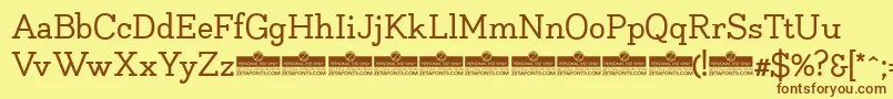 NapoRegularTrial Font – Brown Fonts on Yellow Background