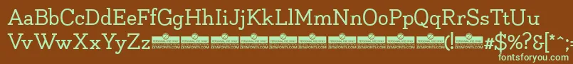 NapoRegularTrial Font – Green Fonts on Brown Background