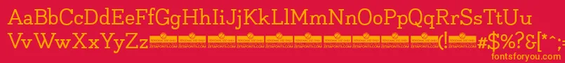 NapoRegularTrial Font – Orange Fonts on Red Background