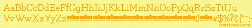 NapoRegularTrial Font – Orange Fonts on Yellow Background