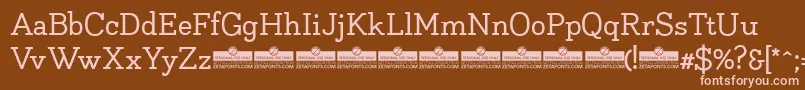 NapoRegularTrial Font – Pink Fonts on Brown Background