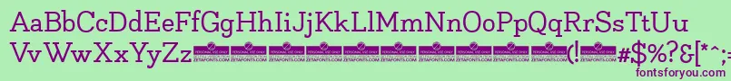 NapoRegularTrial Font – Purple Fonts on Green Background