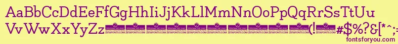 NapoRegularTrial Font – Purple Fonts on Yellow Background