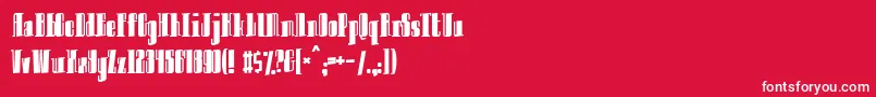 Innocent ffy-Schriftart – Weiße Schriften auf rotem Hintergrund