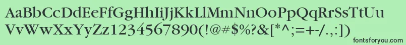 ItcGaramondLtBook Font – Black Fonts on Green Background