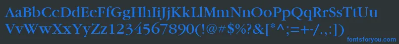ItcGaramondLtBook Font – Blue Fonts on Black Background