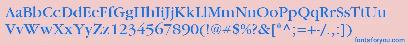 ItcGaramondLtBook Font – Blue Fonts on Pink Background