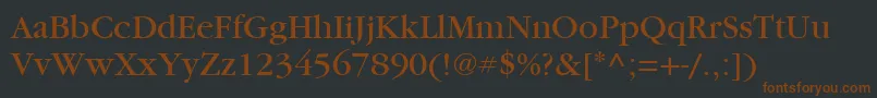ItcGaramondLtBook Font – Brown Fonts on Black Background