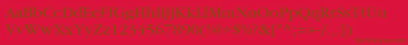 ItcGaramondLtBook Font – Brown Fonts on Red Background