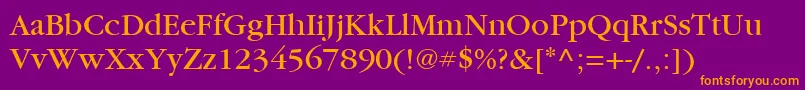 Police ItcGaramondLtBook – polices orange sur fond violet