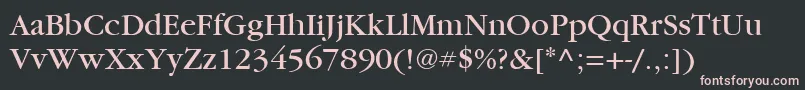ItcGaramondLtBook Font – Pink Fonts on Black Background