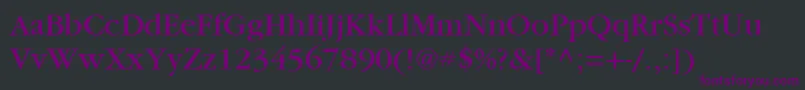 ItcGaramondLtBook Font – Purple Fonts on Black Background