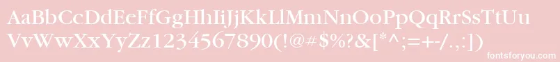 ItcGaramondLtBook Font – White Fonts on Pink Background