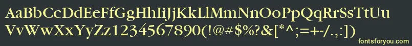ItcGaramondLtBook Font – Yellow Fonts on Black Background