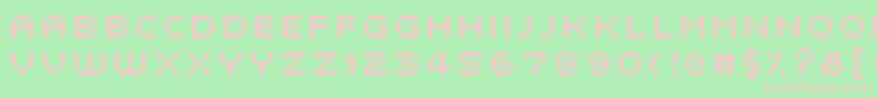 KlmnPixf03 Font – Pink Fonts on Green Background