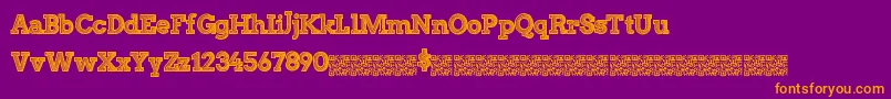 Stripeattack Font – Orange Fonts on Purple Background