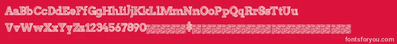 Stripeattack Font – Pink Fonts on Red Background