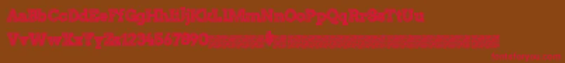 Stripeattack Font – Red Fonts on Brown Background