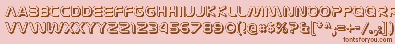 NasalizationthreedRegular Font – Brown Fonts on Pink Background