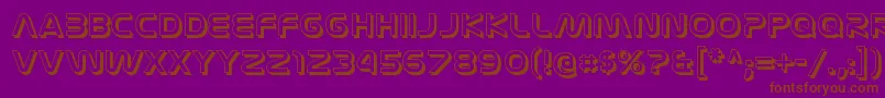 Weitere Informationen zur NasalizationthreedRegular-Schriftart NasalizationthreedRegular-Schriftart – Braune Schriften auf violettem Hintergrund