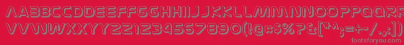 NasalizationthreedRegular Font – Gray Fonts on Red Background