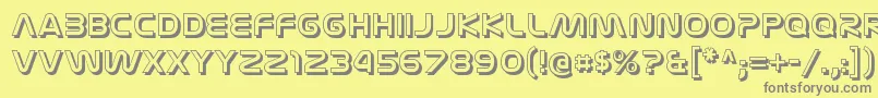 NasalizationthreedRegular Font – Gray Fonts on Yellow Background