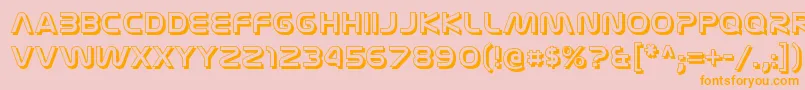 NasalizationthreedRegular Font – Orange Fonts on Pink Background