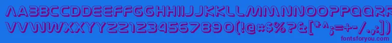 NasalizationthreedRegular Font – Purple Fonts on Blue Background