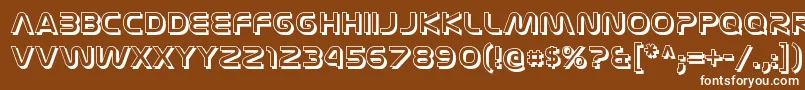 NasalizationthreedRegular Font – White Fonts on Brown Background