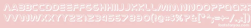 NasalizationthreedRegular Font – White Fonts on Pink Background