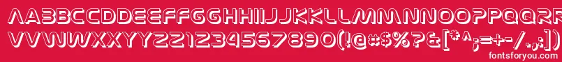 Police NasalizationthreedRegular – polices blanches sur fond rouge