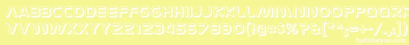 NasalizationthreedRegular Font – White Fonts on Yellow Background