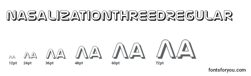 sizes of nasalizationthreedregular font, nasalizationthreedregular sizes