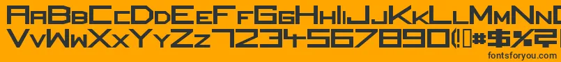 SquareUniqueExtrabold Font – Black Fonts on Orange Background