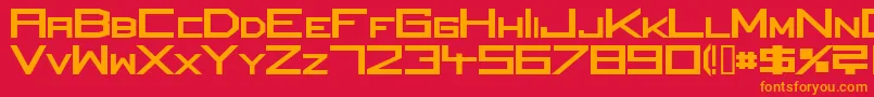 En savoir plus sur la police SquareUniqueExtrabold Police SquareUniqueExtrabold – polices orange sur fond rouge