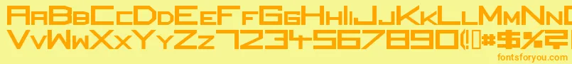 SquareUniqueExtrabold Font – Orange Fonts on Yellow Background