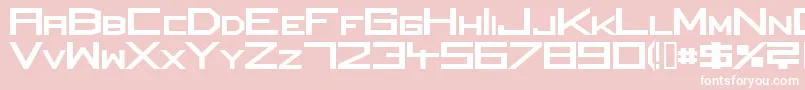 SquareUniqueExtrabold Font – White Fonts on Pink Background