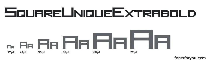 SquareUniqueExtrabold Font Sizes