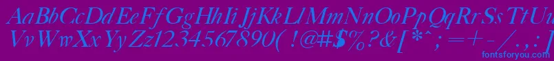 Gaztiita Font – Blue Fonts on Purple Background